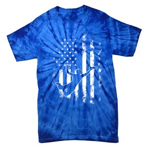 American Us Flag Ultimate Frisbee Gift Tie-Dye T-Shirt