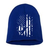 American Us Flag Ultimate Frisbee Gift Short Acrylic Beanie