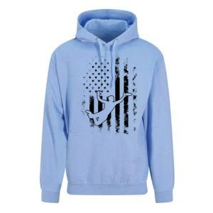 American Us Flag Ultimate Frisbee Gift Unisex Surf Hoodie