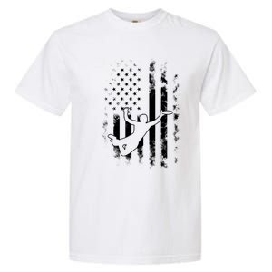 American Us Flag Ultimate Frisbee Gift Garment-Dyed Heavyweight T-Shirt