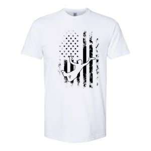 American Us Flag Ultimate Frisbee Gift Softstyle CVC T-Shirt