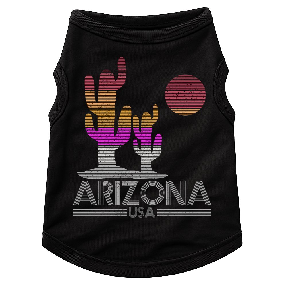 Arizona Usa Gift Vintage Retro Cactus Souvenir Gift Cool Gift Doggie Tank