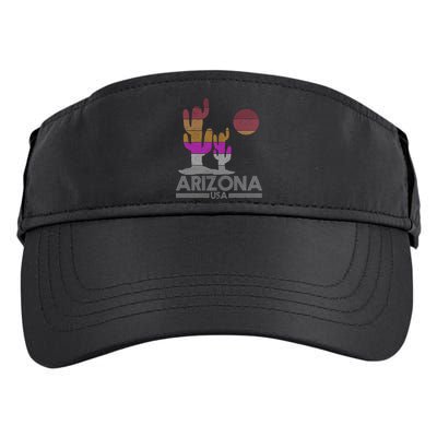 Arizona Usa Gift Vintage Retro Cactus Souvenir Gift Cool Gift Adult Drive Performance Visor