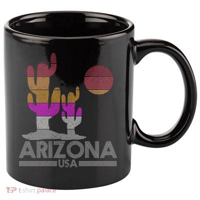 Arizona Usa Gift Vintage Retro Cactus Souvenir Gift Cool Gift 11oz C Handle Ceramic Mug