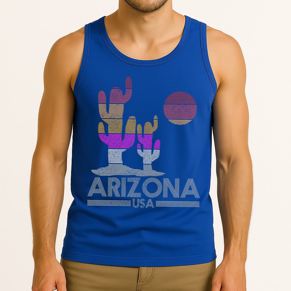 Arizona Usa Gift Vintage Retro Cactus Souvenir Gift Cool Gift Tank Top
