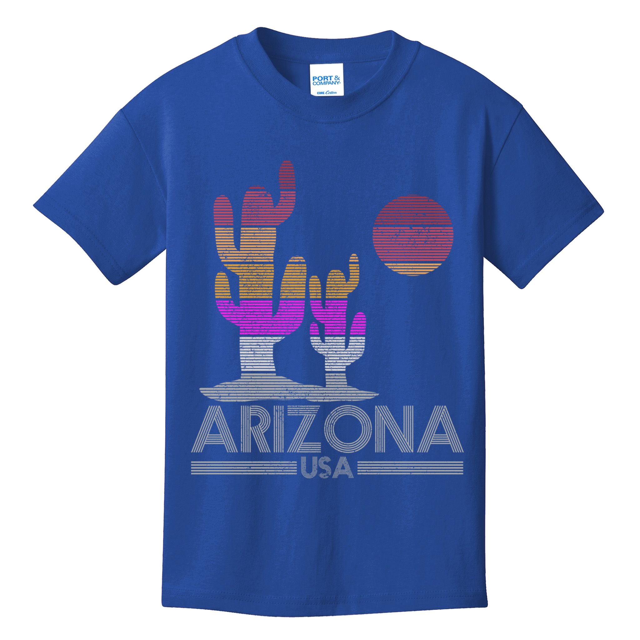 Arizona Usa Gift Vintage Retro Cactus Souvenir Gift Cool Gift Kids T-Shirt