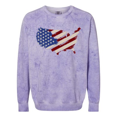 American Usa Gift Colorblast Crewneck Sweatshirt