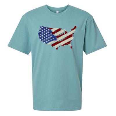 American Usa Gift Sueded Cloud Jersey T-Shirt