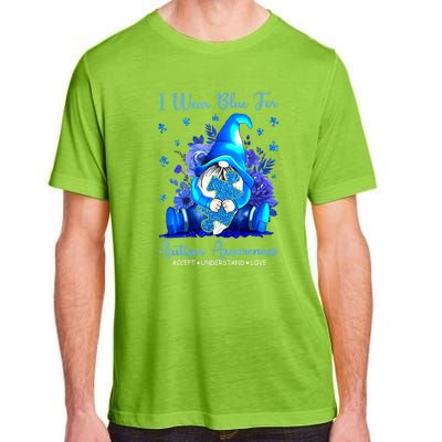 Accept Understand Gnome I Wear Blue For Autism Awareness Gift Adult ChromaSoft Performance T-Shirt