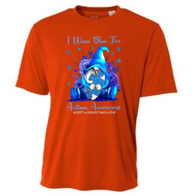 Accept Understand Gnome I Wear Blue For Autism Awareness Gift Cooling Performance Crew T-Shirt