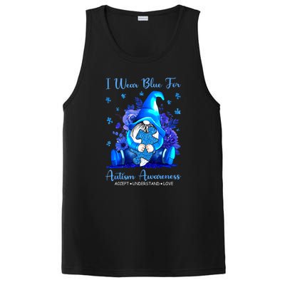 Accept Understand Gnome I Wear Blue For Autism Awareness Gift PosiCharge Competitor Tank