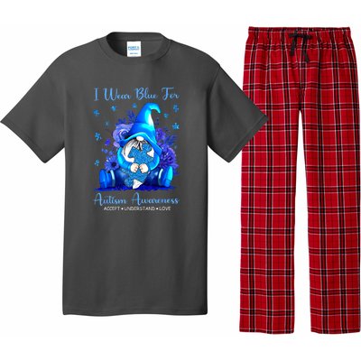 Accept Understand Gnome I Wear Blue For Autism Awareness Gift Pajama Set