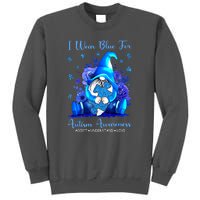 Accept Understand Gnome I Wear Blue For Autism Awareness Gift Tall Sweatshirt