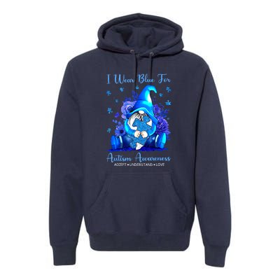 Accept Understand Gnome I Wear Blue For Autism Awareness Gift Premium Hoodie