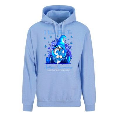 Accept Understand Gnome I Wear Blue For Autism Awareness Gift Unisex Surf Hoodie