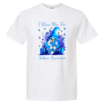 Accept Understand Gnome I Wear Blue For Autism Awareness Gift Garment-Dyed Heavyweight T-Shirt