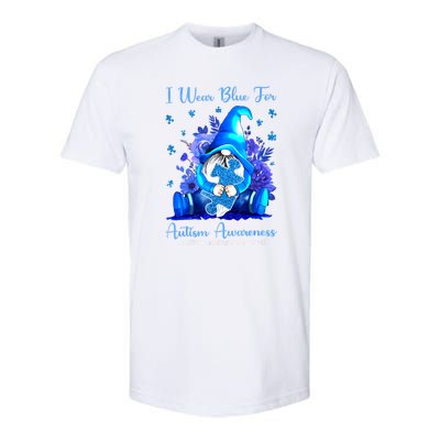 Accept Understand Gnome I Wear Blue For Autism Awareness Gift Softstyle CVC T-Shirt