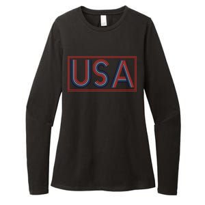 Americana Usa Gift Womens CVC Long Sleeve Shirt