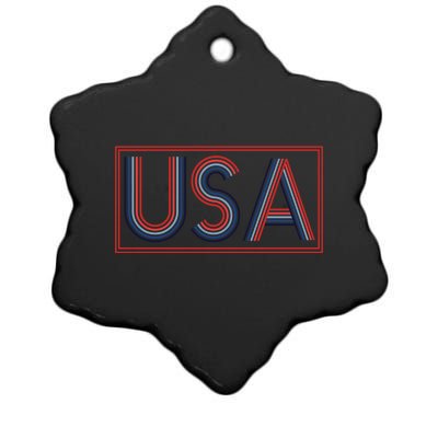 Americana Usa Gift Ceramic Star Ornament