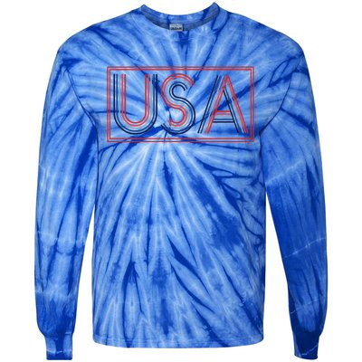 Americana Usa Gift Tie-Dye Long Sleeve Shirt