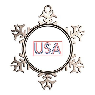 Americana Usa Gift Metallic Star Ornament