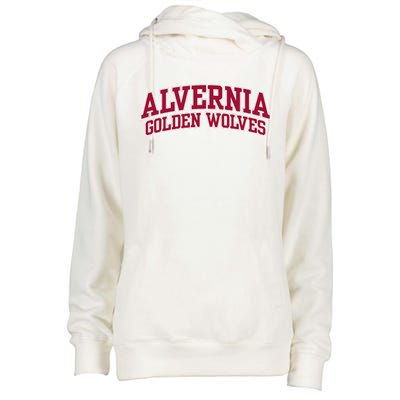 Alvernia University Golden Wolves Womens Funnel Neck Pullover Hood