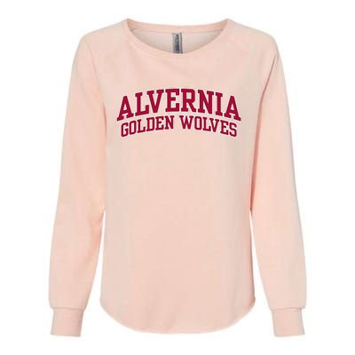 Alvernia University Golden Wolves Womens California Wash Sweatshirt