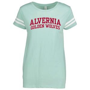 Alvernia University Golden Wolves Enza Ladies Jersey Football T-Shirt