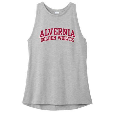 Alvernia University Golden Wolves Ladies PosiCharge Tri-Blend Wicking Tank