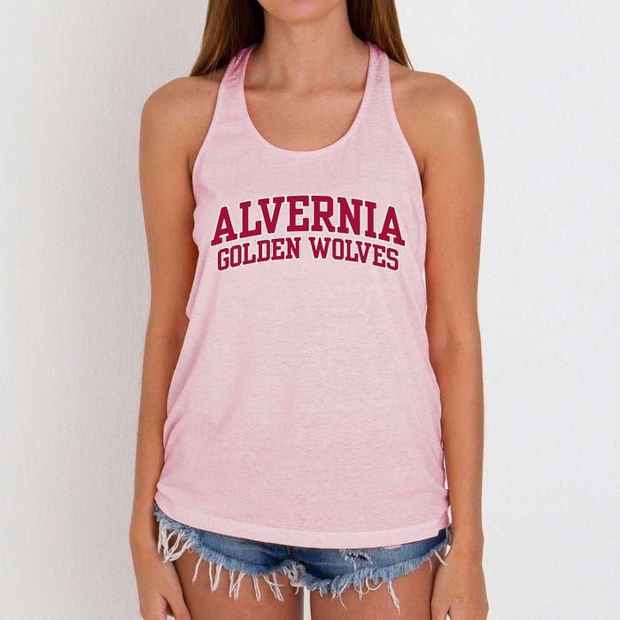 Alvernia University Golden Wolves Women's Knotted Racerback Tank