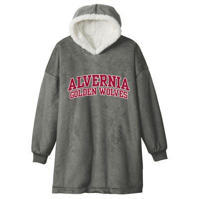 Alvernia University Golden Wolves Hooded Wearable Blanket