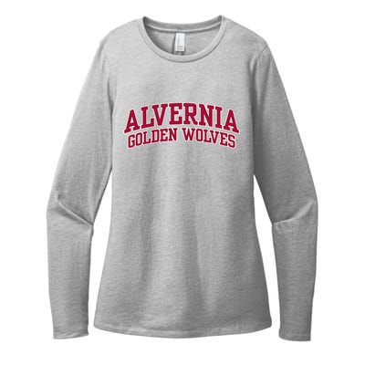 Alvernia University Golden Wolves Womens CVC Long Sleeve Shirt