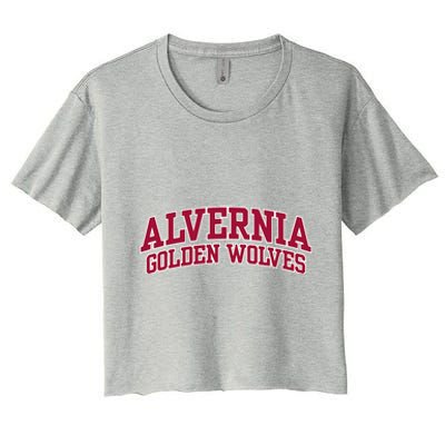 Alvernia University Golden Wolves Women's Crop Top Tee