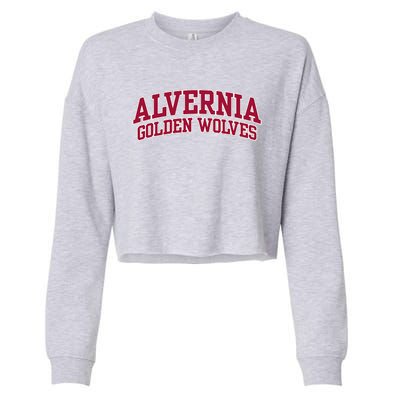 Alvernia University Golden Wolves Cropped Pullover Crew