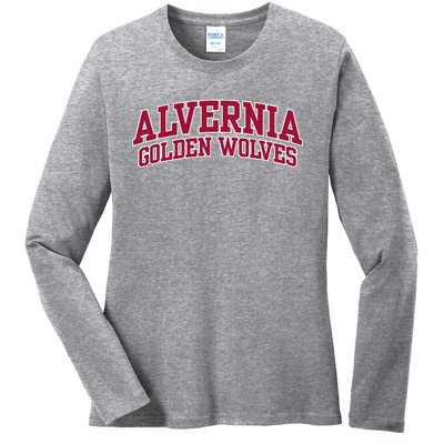 Alvernia University Golden Wolves Ladies Long Sleeve Shirt