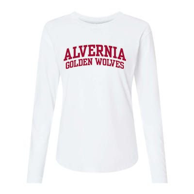 Alvernia University Golden Wolves Womens Cotton Relaxed Long Sleeve T-Shirt