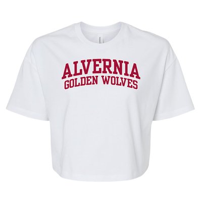 Alvernia University Golden Wolves Bella+Canvas Jersey Crop Tee