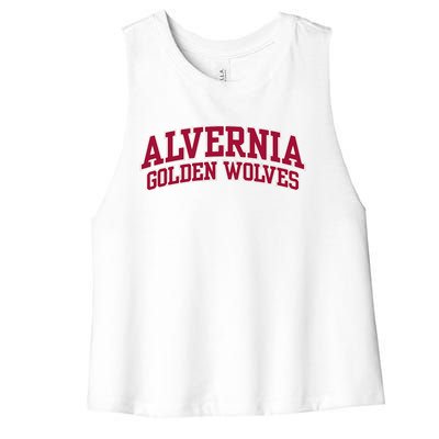 Alvernia University Golden Wolves Women's Racerback Cropped Tank