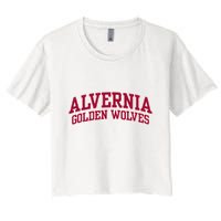 Alvernia University Golden Wolves Women's Crop Top Tee