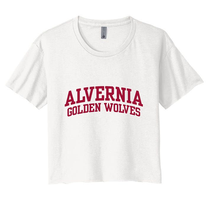 Alvernia University Golden Wolves Women's Crop Top Tee