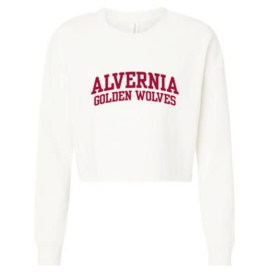 Alvernia University Golden Wolves Cropped Pullover Crew