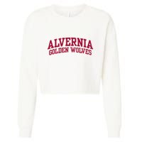 Alvernia University Golden Wolves Cropped Pullover Crew