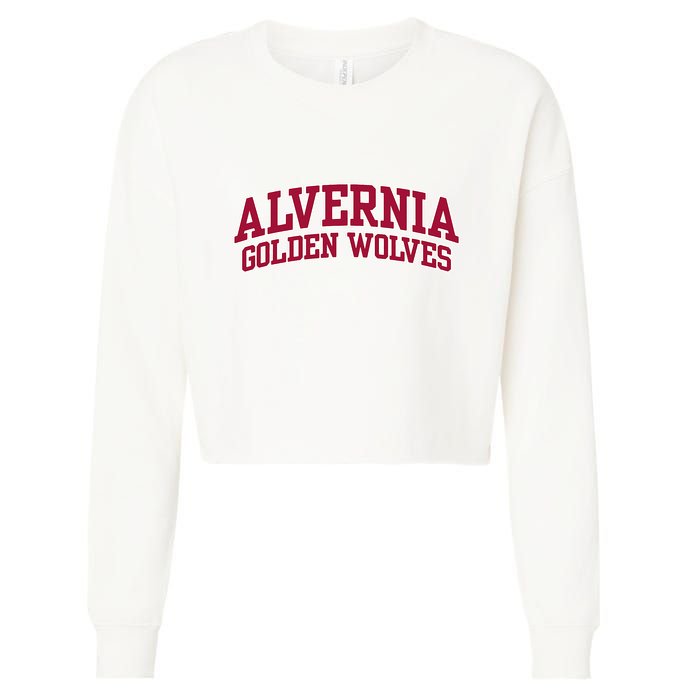 Alvernia University Golden Wolves Cropped Pullover Crew