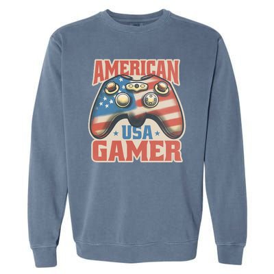 American USA Gamer Vintage Garment-Dyed Sweatshirt