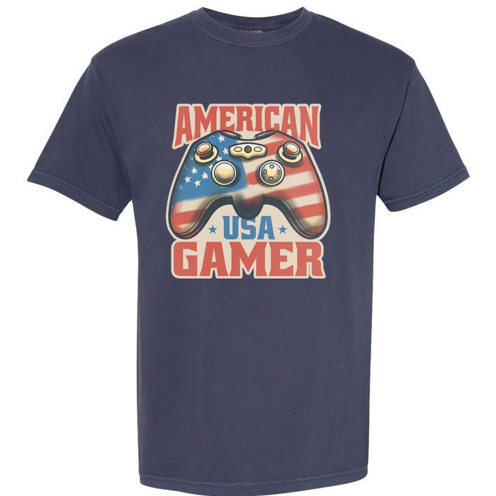 American USA Gamer Vintage Garment-Dyed Heavyweight T-Shirt