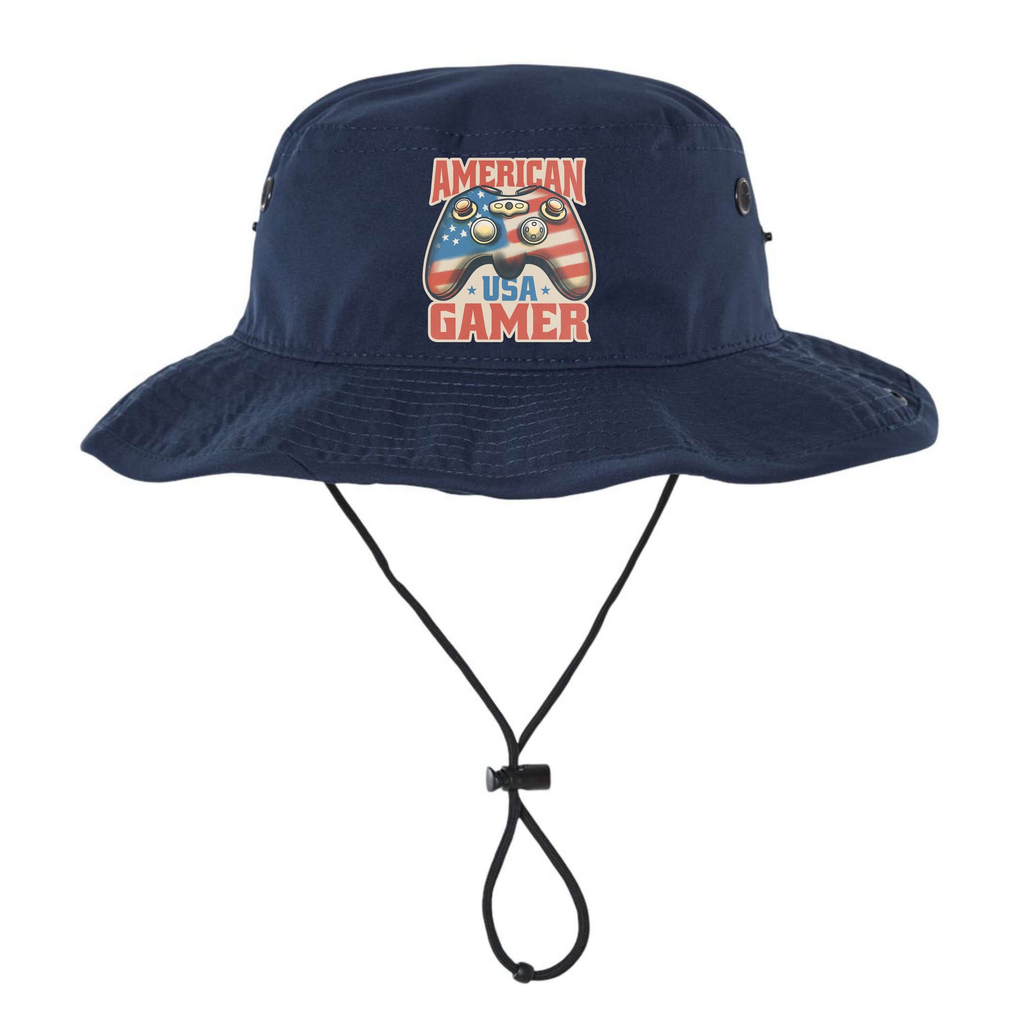American USA Gamer Vintage Bucket Hat