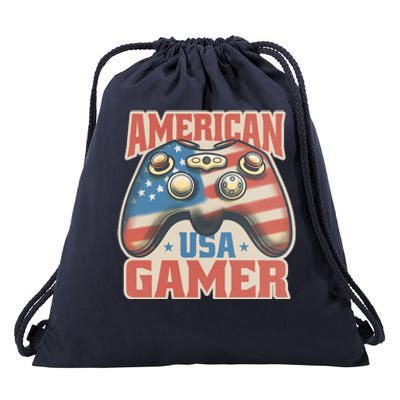 American USA Gamer Vintage Drawstring Bag