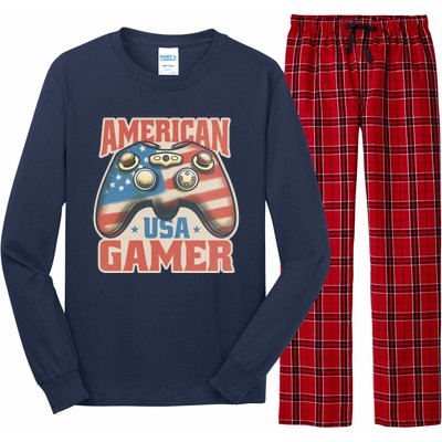 American USA Gamer Vintage Long Sleeve Pajama Set