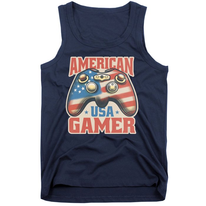 American USA Gamer Vintage Tank Top