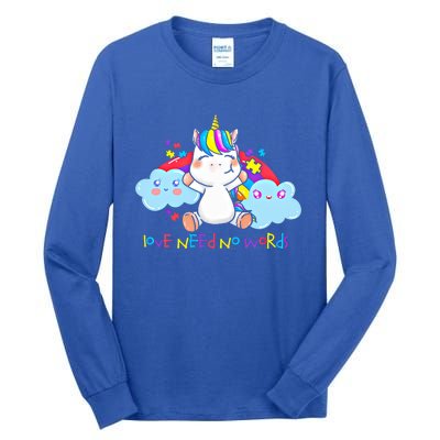 Autism Unicorn Gift Tall Long Sleeve T-Shirt